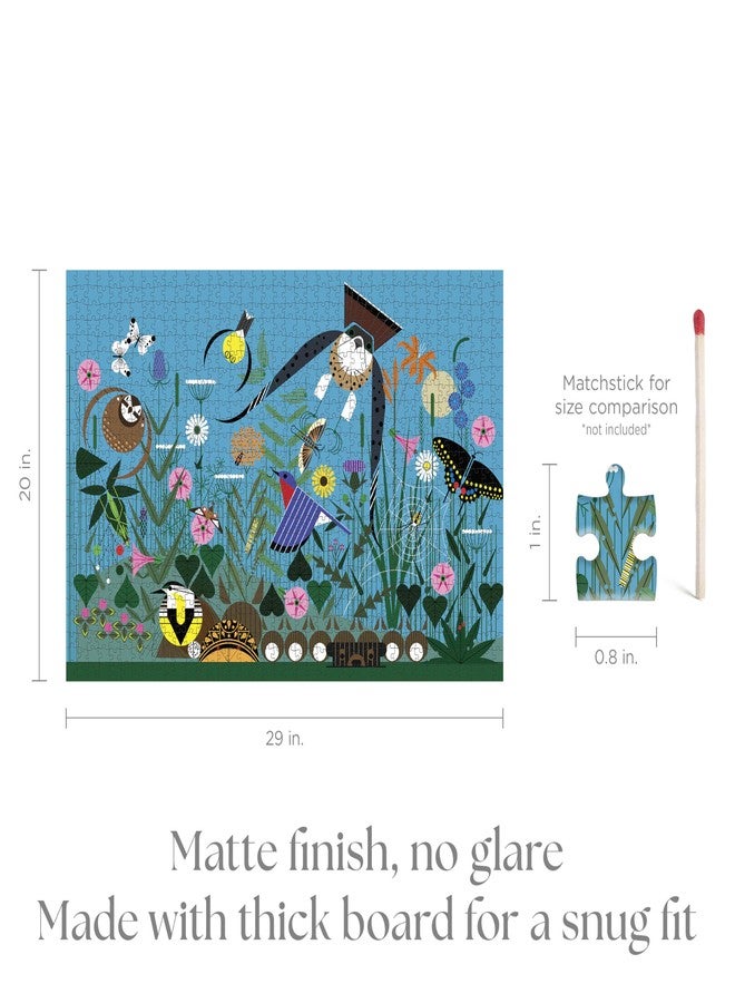 Pomegranate 1000-Piece Jigsaw Puzzle for Adults, Charley Harper's Wild Summer, Matte Finish, Snug Fit - Image 2