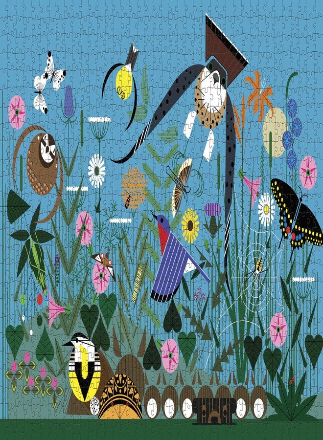 Pomegranate 1000-Piece Jigsaw Puzzle for Adults, Charley Harper's Wild Summer, Matte Finish, Snug Fit - Image 4