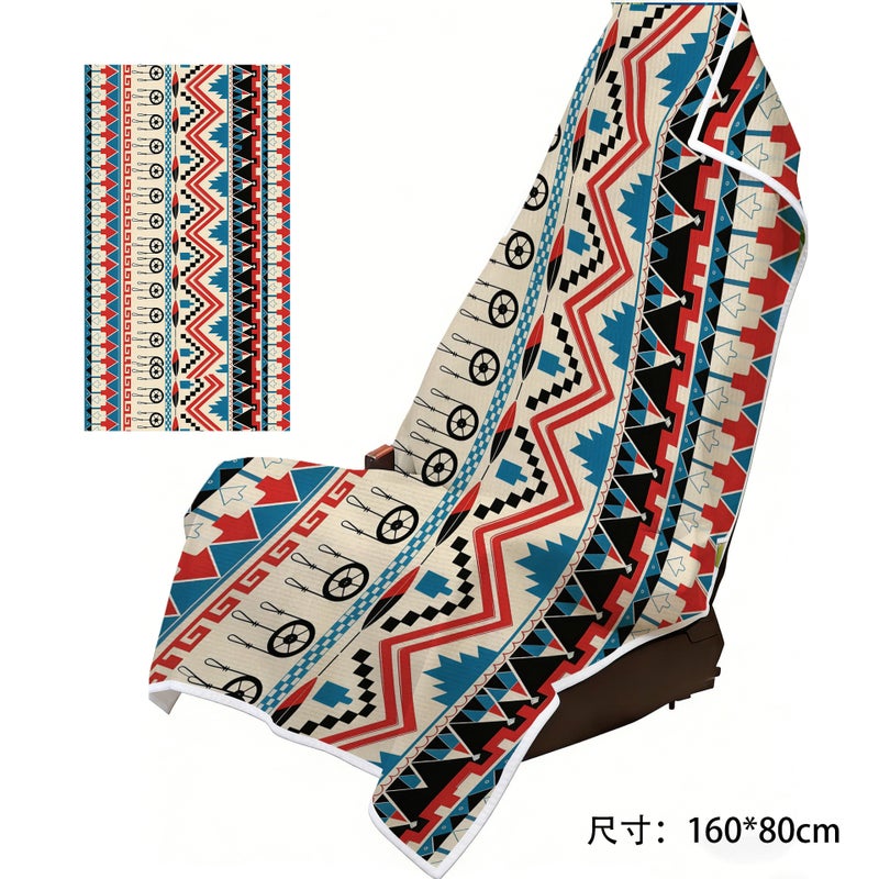 Cross-Border Foreign Trade New Model Car Seat Cover Two-In-One Beach Towel, Absorbent, Warm, Soft, Large Bath Towel for Beach and  Swimming - Image 1