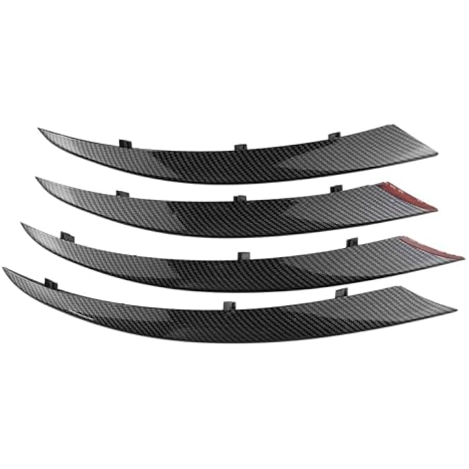 QASULER Front Bumper Side Air Vent Trim, for Mercedes-Benz, W205 C Class Sport C43 C63 AMG C180 C200 C250 C260 C300 Intake Hood Splitter Car Bumper Vent Splitter(Glossy Black) - Image 4