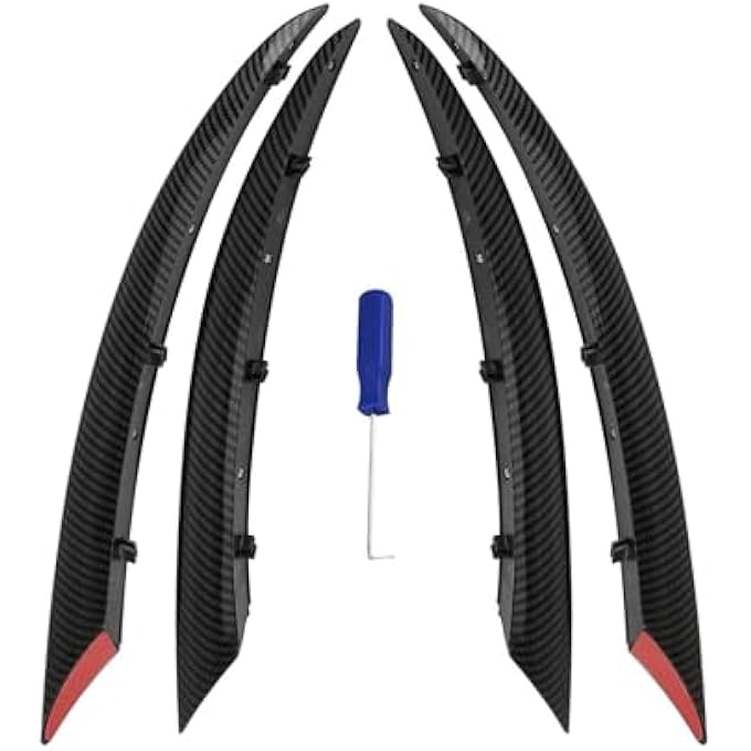 QASULER Front Bumper Side Air Vent Trim, for Mercedes-Benz, W205 C Class Sport C43 C63 AMG C180 C200 C250 C260 C300 Intake Hood Splitter Car Bumper Vent Splitter(Glossy Black) - Image 3