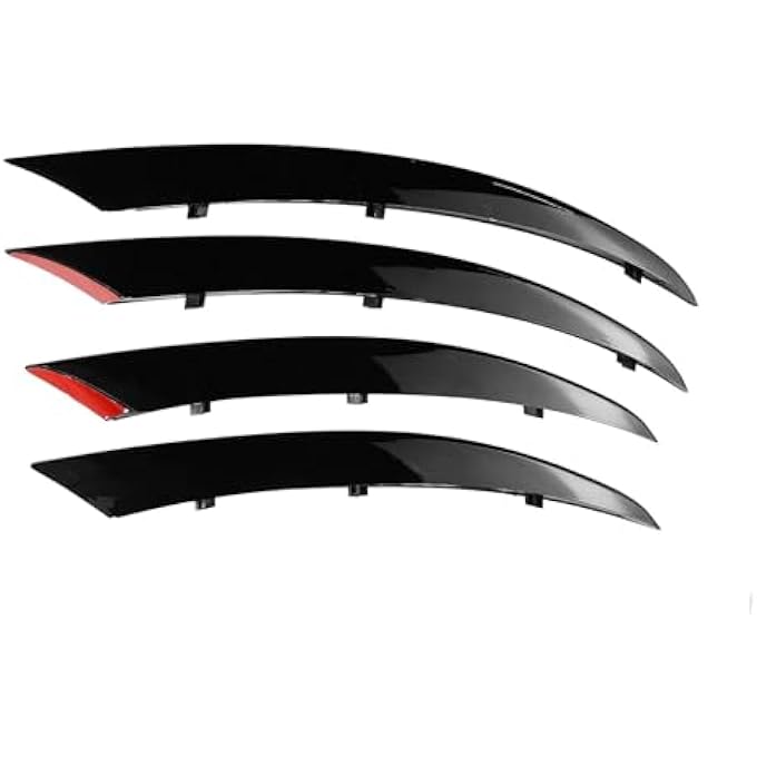 QASULER Front Bumper Side Air Vent Trim, for Mercedes-Benz, W205 C Class Sport C43 C63 AMG C180 C200 C250 C260 C300 Intake Hood Splitter Car Bumper Vent Splitter(Glossy Black) - Image 1