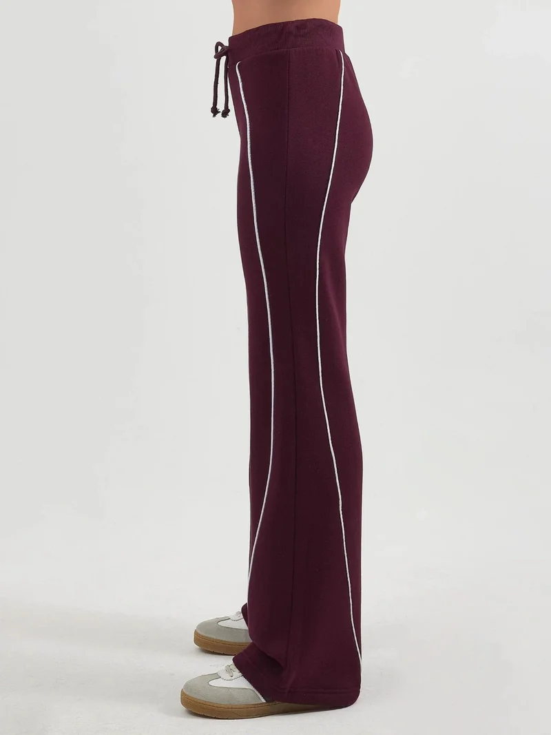 Busem BUSEM Contrast Binding Wide Leg Sweatpants with Drawstring