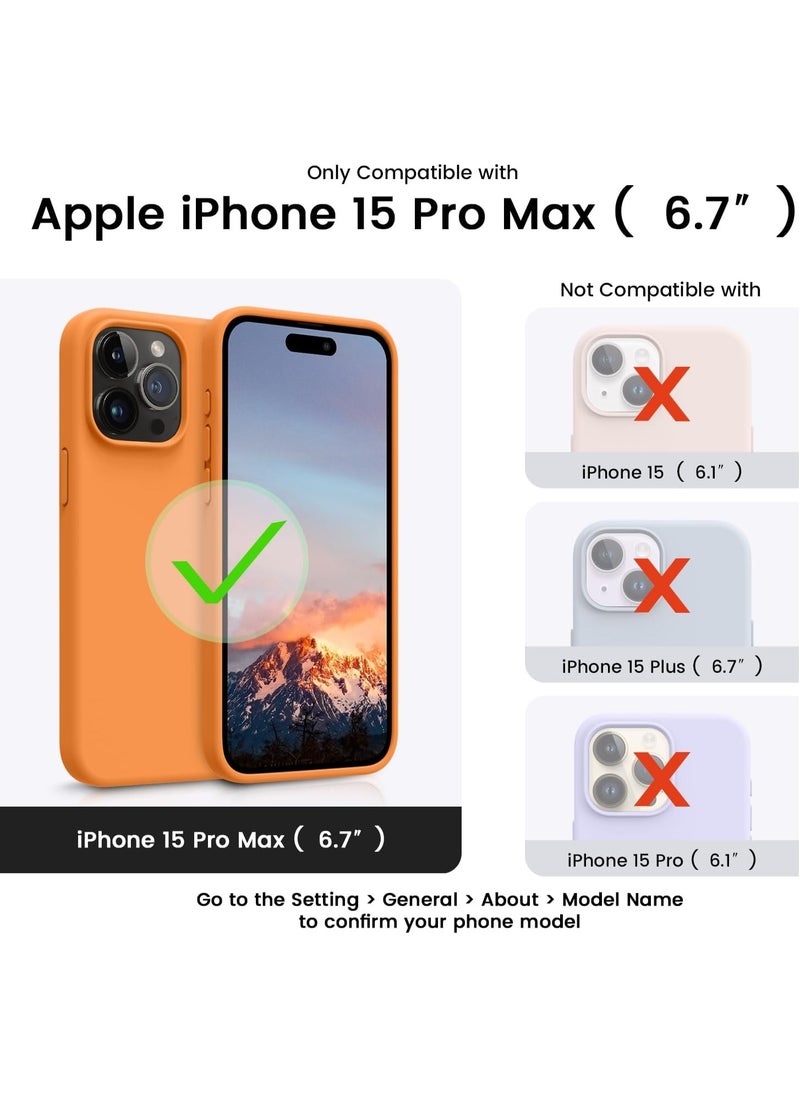 Houmt iPhone 15 Pro Max Case 6.7 Inch Liquid Gel Silicone iPhone 15 Pro Max Cover Inside Microfiber Soft Silky Touch Anti-Scratch Thin Shockproof Cover Compatible with iPhone 15 Pro Max  - Image 2