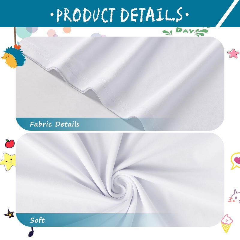 METFUIN 4 Pack Toddler Blank Sublimation T-Shirt,Modal Crew Neck Short Sleeve, T-Shirt for Kids Baby Children (2 Years, White) - Image 5