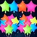 Oitnlaughter 12Pcs Glow in The Dark Party Supply Neon Star Balloons Kit Star Shaped Neon Foil Balloons Blacklight Reactive Balloon for Arche Garland UV Blacklight Birthday Wedding Anniversary Graduation Party - Image 2