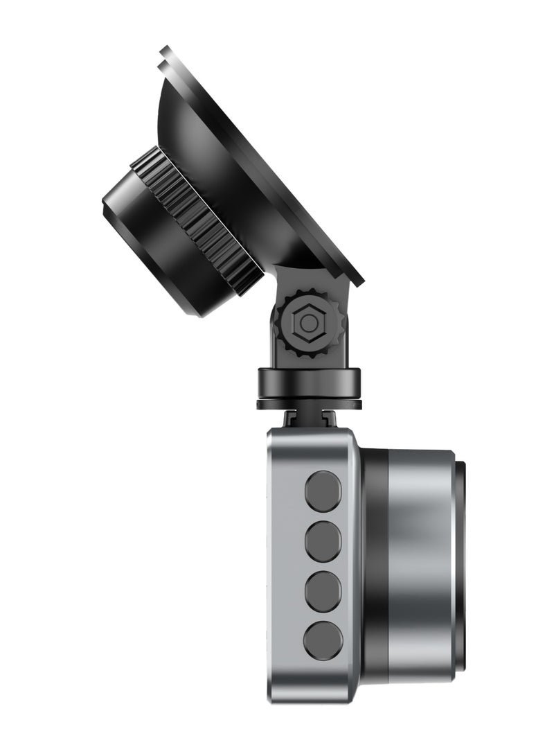 GREEN LION Dash Cam Pro Front and Rear with Super Night Version / Suction Cup Mount / Car Camera Built-in Microphone & Speaker / 140° Wide Angle Lens / 3.0" IPS HD Display / Functional Buttons / 4K & 1080 Pixels Resolution / Dashcam USB-C Power Interface / 360° Rotatable Rear Camera - Black - Image 2