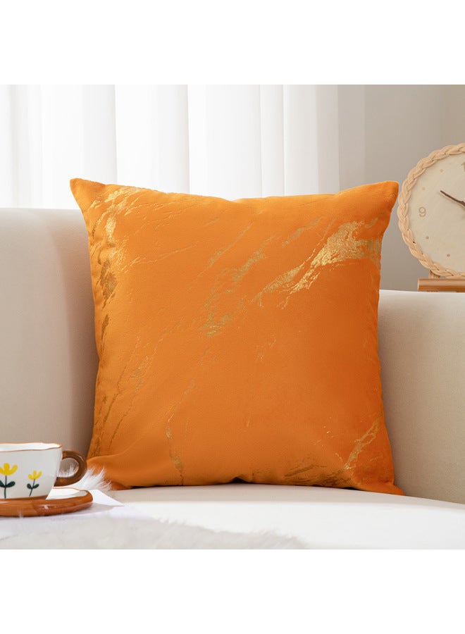 Bronzing Dutch Velvet Pillowcase Light Luxury High-end Living Room Pillow Bedside Soft Bag Cushion Office Sofa Pillow
