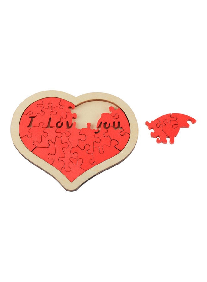 NIBEMINENT Wooden Heart Shaped Jigsaw Puzzle  - Image 1