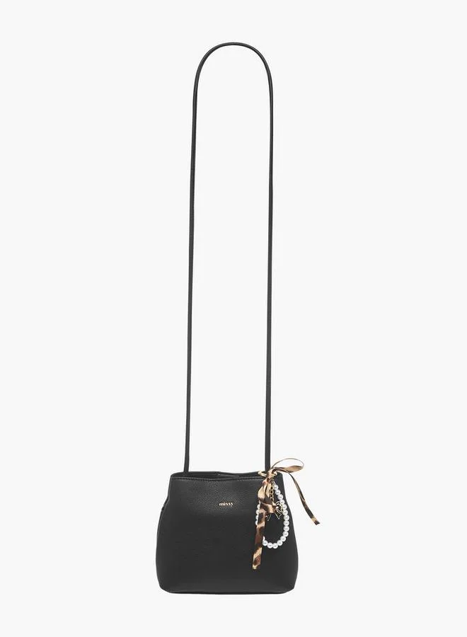 MISSY Charm Accent Crossbody Bag with Strap Handle