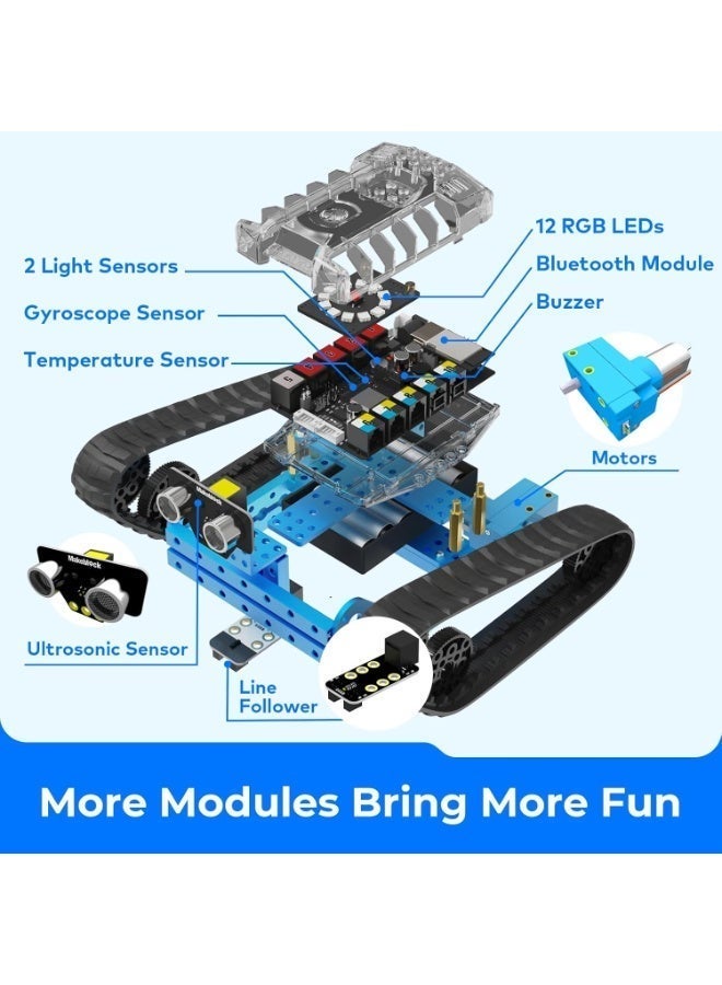 Makeblock mBot Ranger 3 in 1 Robotics for Kids Age 8-12, Coding Robot for Arduino Scratch Learning with Coding Box, 16 Coding Projects STEM Science Kit, Robot Toys Gift for Kids Ages 10+ - Image 5