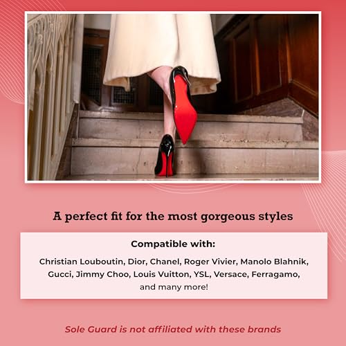 Sole Guard Shoe Sole Protector for Louboutin and Luxury High Heels, Preserves Red Bottoms, Self Adhesive Non Slip 3.5x6 Inch Premium Clear, Small, 6 Pack - Image 5