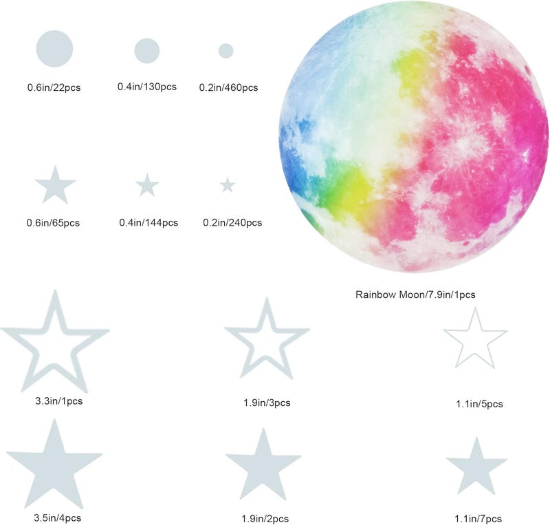 AMURTH Glow in The Dark Stars for Ceiling,Star Decorations for Bedroom,Kids Boys Girls Room Decor,Cool Things for Your Play Room,Wall Stickers for Bedroom,Wall Decorations - Image 2