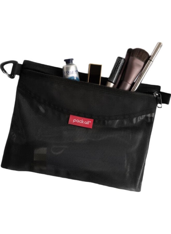 Pack All Storage Set, Pencil Case, Cosmetic And Toiletry Organizer Item Storage Kit, Black - Image 2