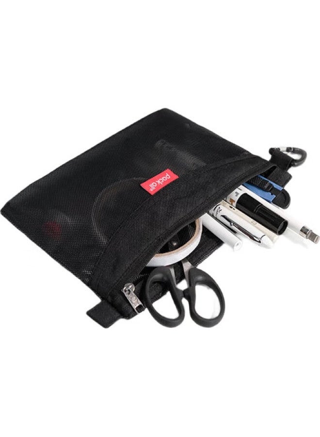 Pack All Storage Set, Pencil Case, Cosmetic And Toiletry Organizer Item Storage Kit, Black - Image 1
