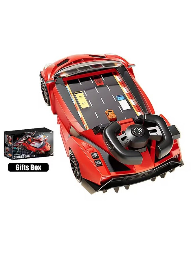 Children‘s Racing Challenge Adventure Obstacle Avoidance Game Machine Toy Puzzle, Technical Car City Speed Champion Racing Car With Music Lighting Party Interactine Games Boy Car Model Education Toys  - Image 1