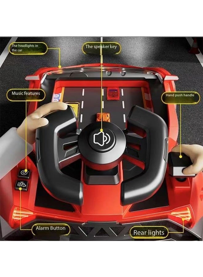 Children‘s Racing Challenge Adventure Obstacle Avoidance Game Machine Toy Puzzle, Technical Car City Speed Champion Racing Car With Music Lighting Party Interactine Games Boy Car Model Education Toys  - Image 3