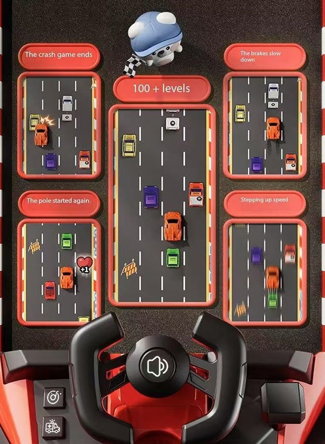 Children‘s Racing Challenge Adventure Obstacle Avoidance Game Machine Toy Puzzle, Technical Car City Speed Champion Racing Car With Music Lighting Party Interactine Games Boy Car Model Education Toys  - Image 5
