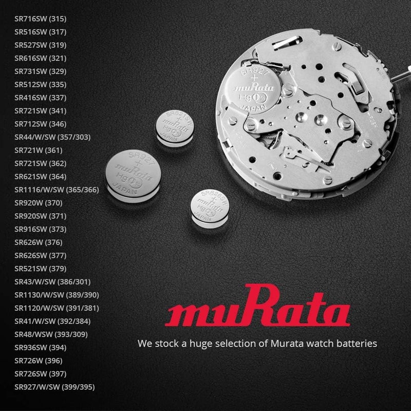 muRATA 394 / SR 936SW Watch Battery Made in Japan Pack of 5 - Image 4