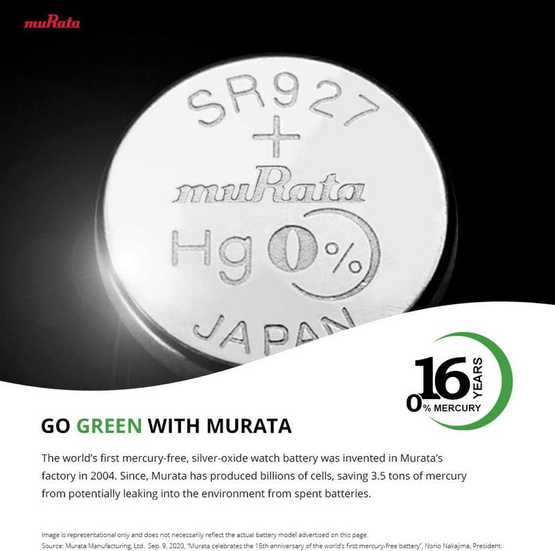 muRATA 394 / SR 936SW Watch Battery Made in Japan Pack of 5 - Image 3