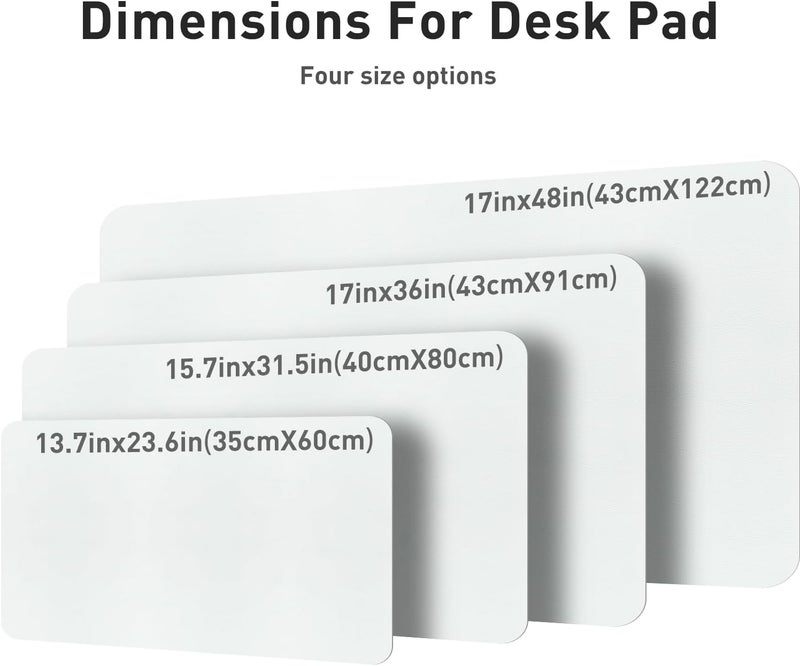 Aothia Desk Mat, Mouse Mat with Leather and Non-Slip Suede, Multifunctional Office Mouse Mat, Laptop Desk Mat, Table Protection Mat for Office/Home (80 x 40 cm, Hardly Grey) - Image 3