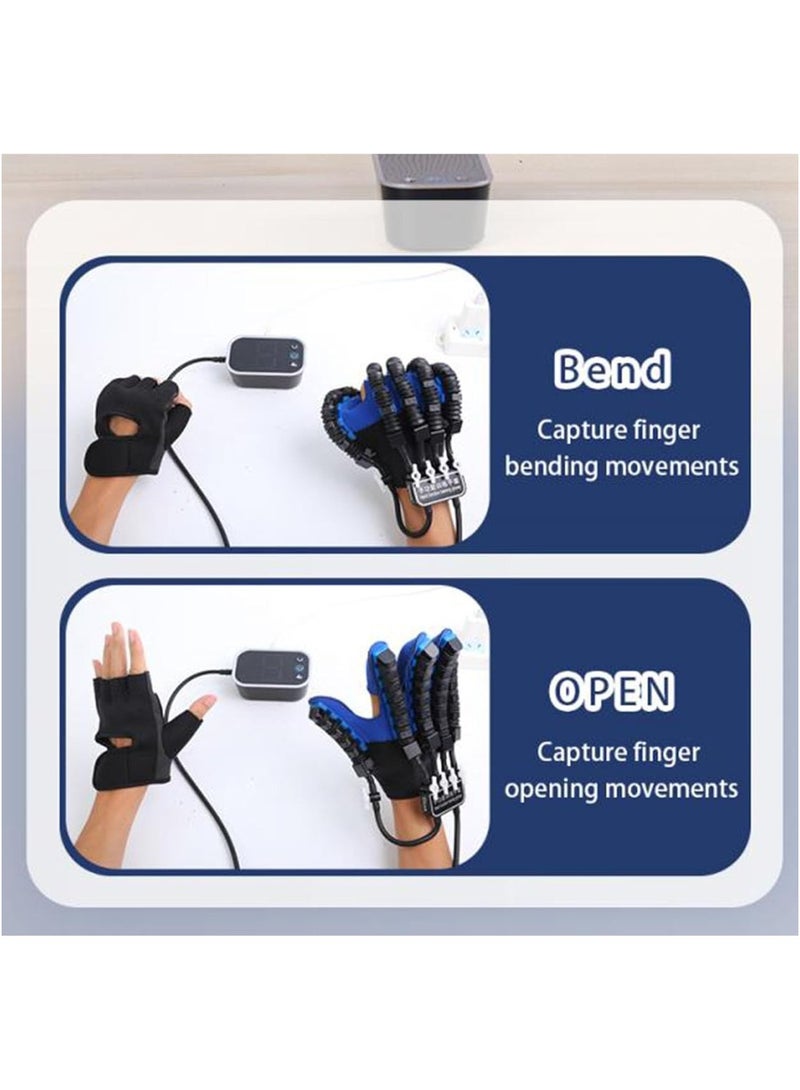 Ainawo Rehability Robot Gloves Hand Stroke Recovery Equipment Hand Dysfunction Patient Training Device Stroke Hemiplegia Finger Orthosis For Long Term Relief Finger Cramps Finger fatigue massage relieves For Left Hand - Image 4