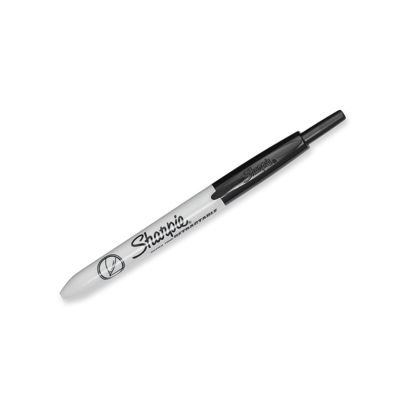 Sharpie Retractable Permanent Markers Ultra Fine Point Black 2 Count - Image 2