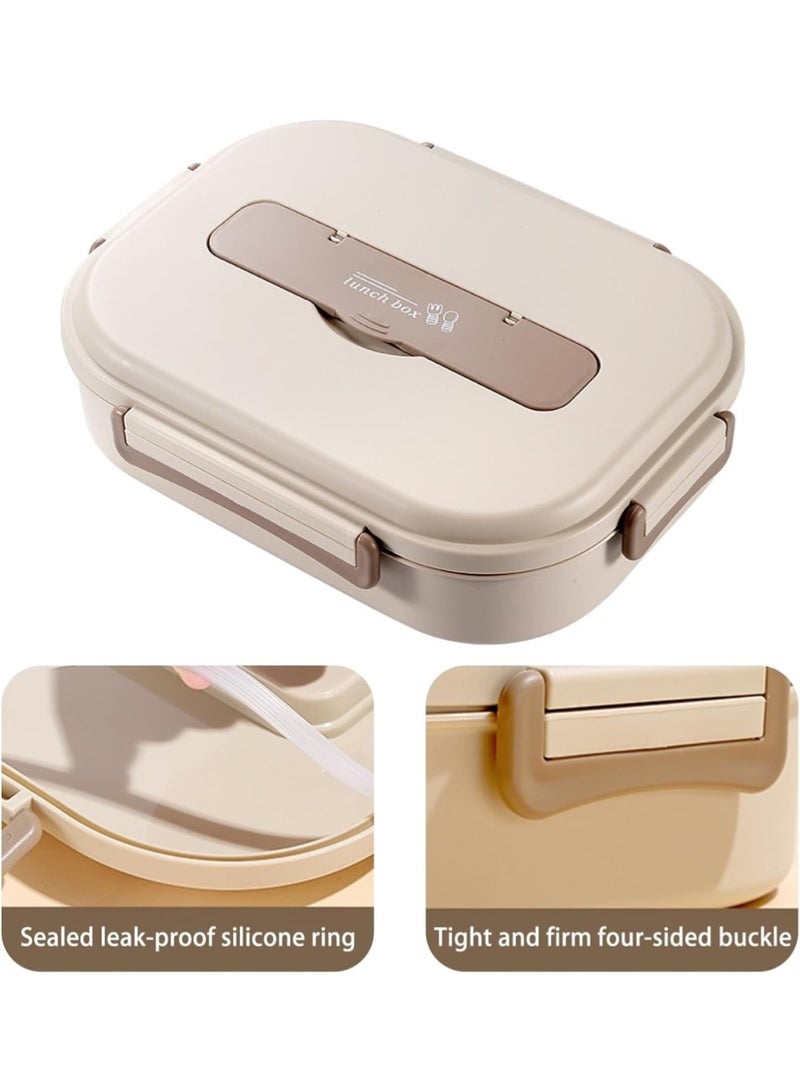 Changli Bento Lunch Box for Kids and Adults Leakproof 3 Compartment Food Container 1000ml Ideal Portion Size with Reusable Spoon and chopsticks  - Image 4