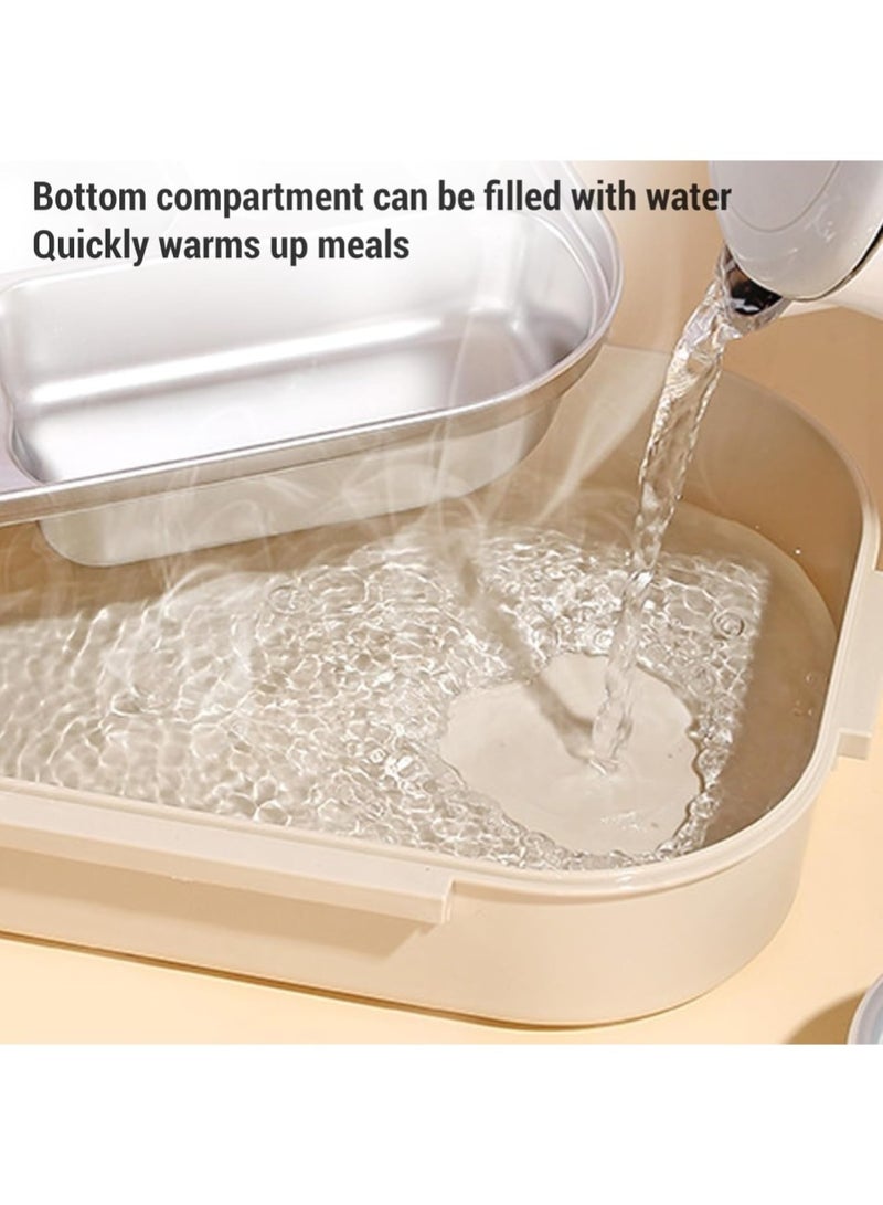 Changli Bento Lunch Box for Kids and Adults Leakproof 3 Compartment Food Container 1000ml Ideal Portion Size with Reusable Spoon and chopsticks  - Image 5