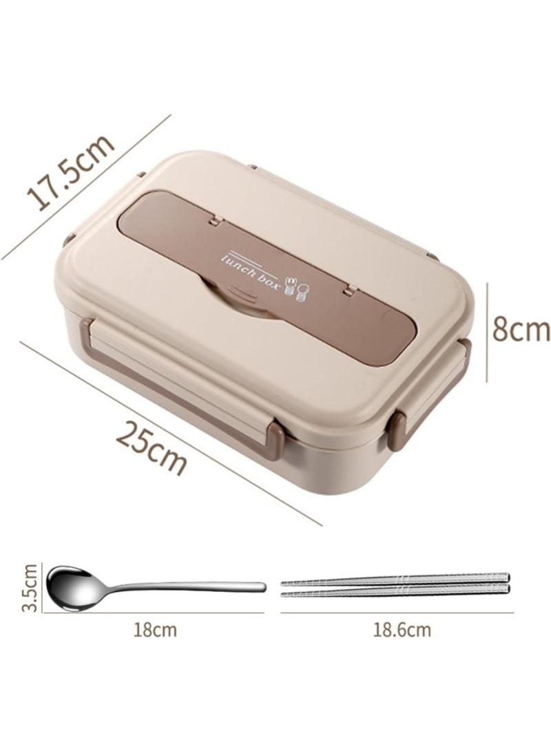 Changli Bento Lunch Box for Kids and Adults Leakproof 3 Compartment Food Container 1000ml Ideal Portion Size with Reusable Spoon and chopsticks  - Image 2