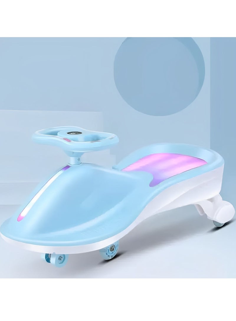 AL BADER Magic Swing Cars for Kids, Twister Magic Ride on Kids Car with LED Wheels, Kids Push Ride on Car With Lighted Seat, Strongest and Smoothest Twister Magic Ride Car for Kids With Music, Blue.  - Image 5