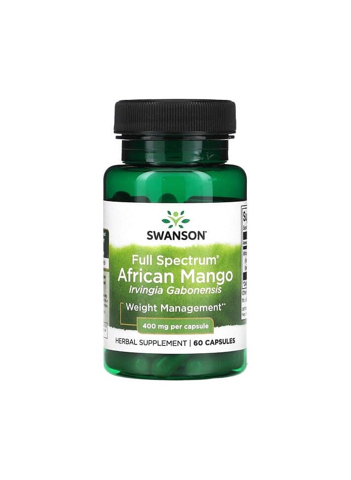 SWANSON Full Spectrum African Mango, 400 mg, 60 Capsules