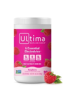 Ultima Replenisher Hydration Electrolyte Powder 90 Servings Raspberry 10.2oz 288g  - Image 1