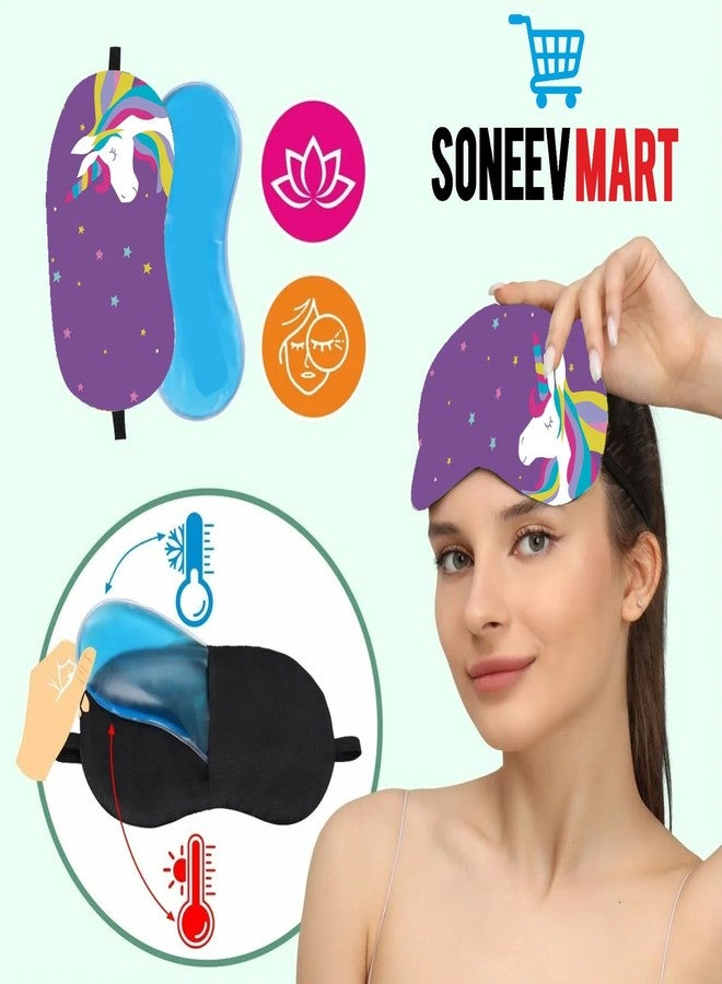 SONEEV MART قناع العين الجل الفاخر من سونيف مارت للاسترخاء المهدئ وتخفيف التوتر، قابل لإعادة الاستخدام، ومثالي للعلاج البارد، لعلاج انتفاخ العينين والهالات السوداء والصداع. - Image 3