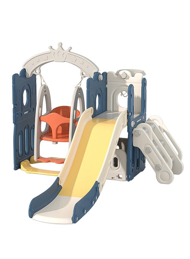 إج مجموعة زحليقة وأرجوحة داخلية وخارجية للأطفال مع سلة كرة – طقم ألعاب ترفيهي لحديثي المشي والأطفال - Image 1