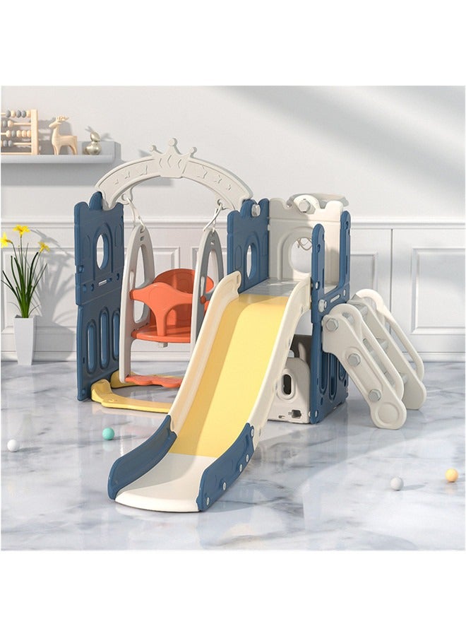 إج مجموعة زحليقة وأرجوحة داخلية وخارجية للأطفال مع سلة كرة – طقم ألعاب ترفيهي لحديثي المشي والأطفال - Image 2