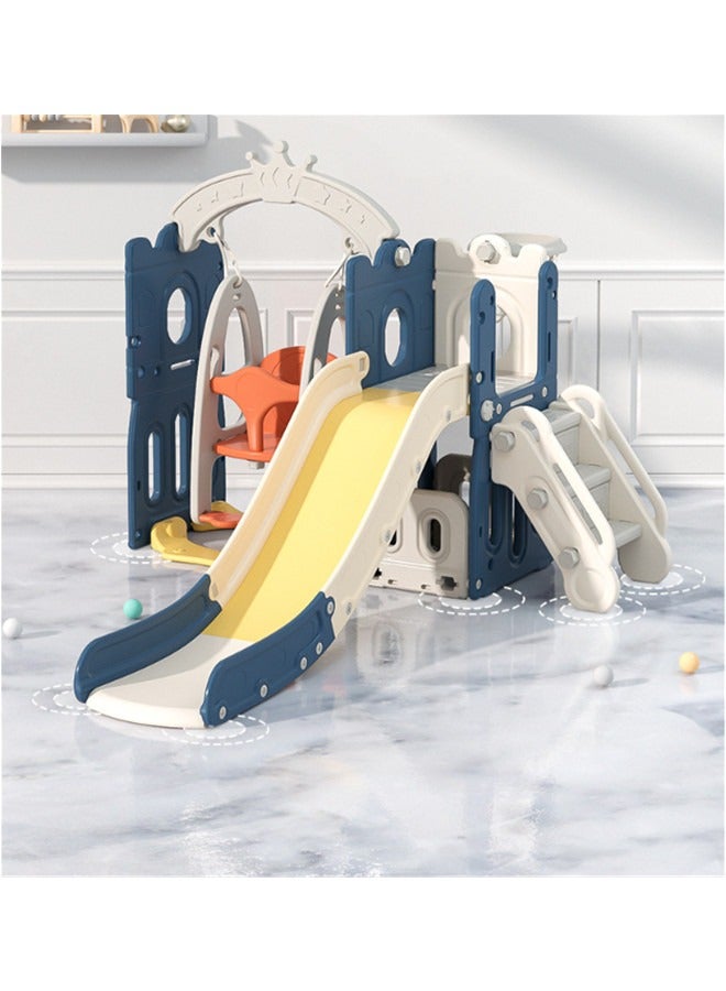 إج مجموعة زحليقة وأرجوحة داخلية وخارجية للأطفال مع سلة كرة – طقم ألعاب ترفيهي لحديثي المشي والأطفال - Image 4