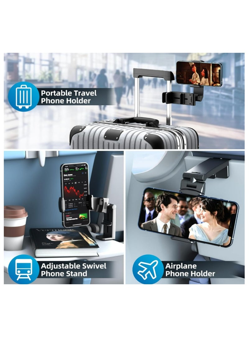 Airplane Travel Essentials Phone Holder, Universal Airplane Flight Essentials Phone Mount 360 Degree - Image 3