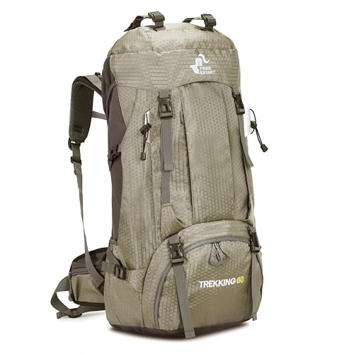 Bseash 60L Waterproof Hiking Camping Backpack with Rain Cover, Large Outdoor Sport Travel Daypack Rucksack for Climbing - Image 1