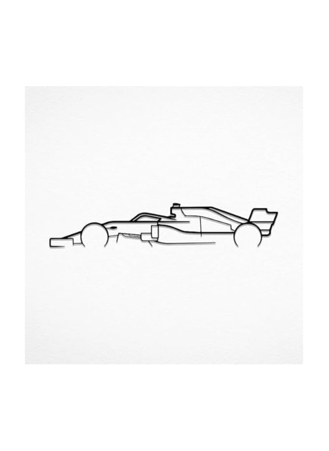MIRFA - Wooden Wall Art With Self Adhesive Base - Black (Formula 1 Car) - Image 1
