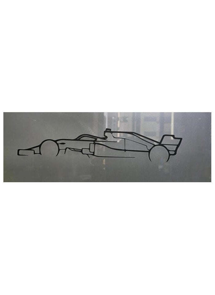 MIRFA - Wooden Wall Art With Self Adhesive Base - Black (Formula 1 Car) - Image 1