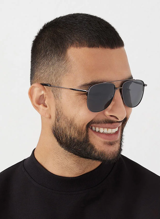 30Sundays 30Sundays LEGACY,Men Sunglasses, Aviator Sunglasses, UV Protection: UV400 (Gray,Black)
