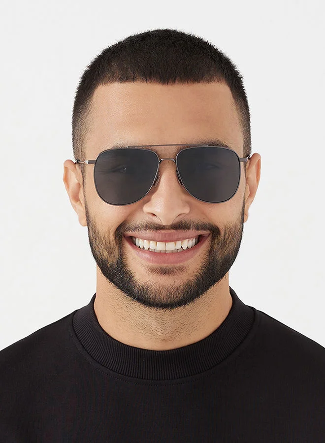 30Sundays 30Sundays LEGACY,Men Sunglasses, Aviator Sunglasses, UV Protection: UV400 (Gray,Black)