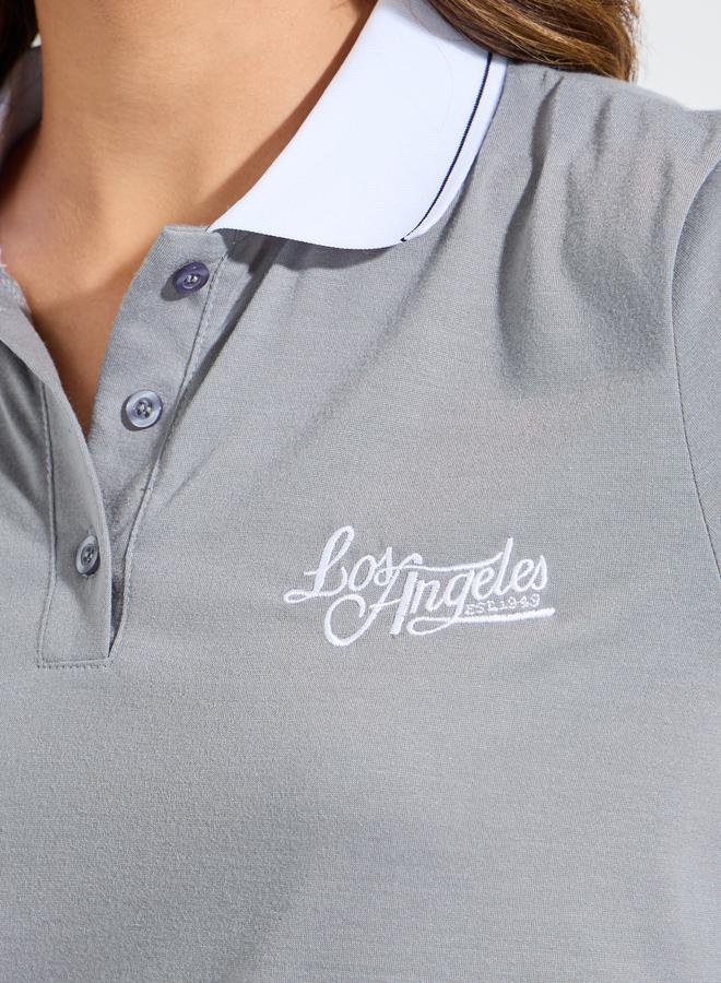 Styli Regular Fit Embroidery Detail Polo T-Shirt - Image 4