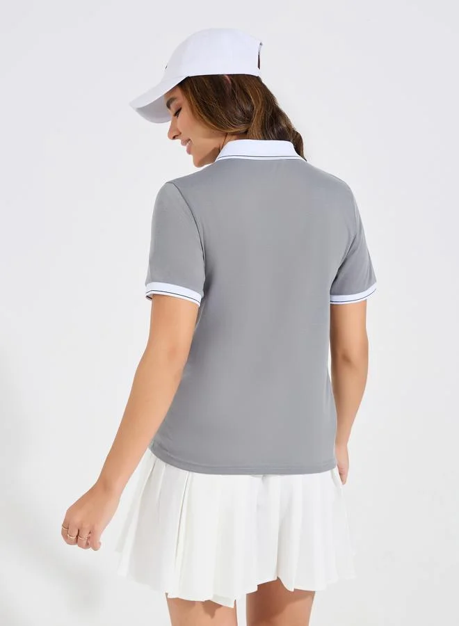 Styli Regular Fit Embroidery Detail Polo T-Shirt