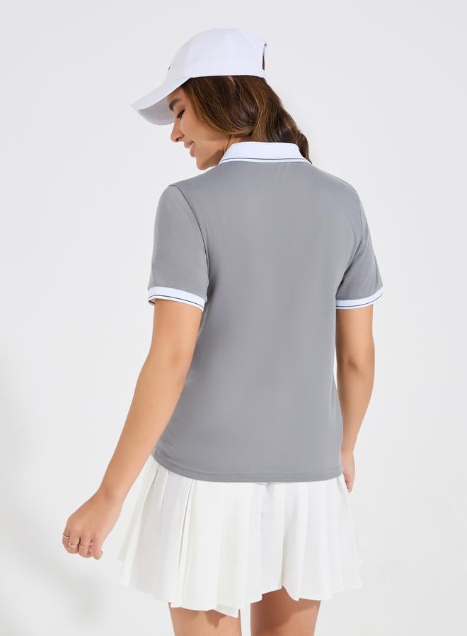Styli Regular Fit Embroidery Detail Polo T-Shirt - Image 5