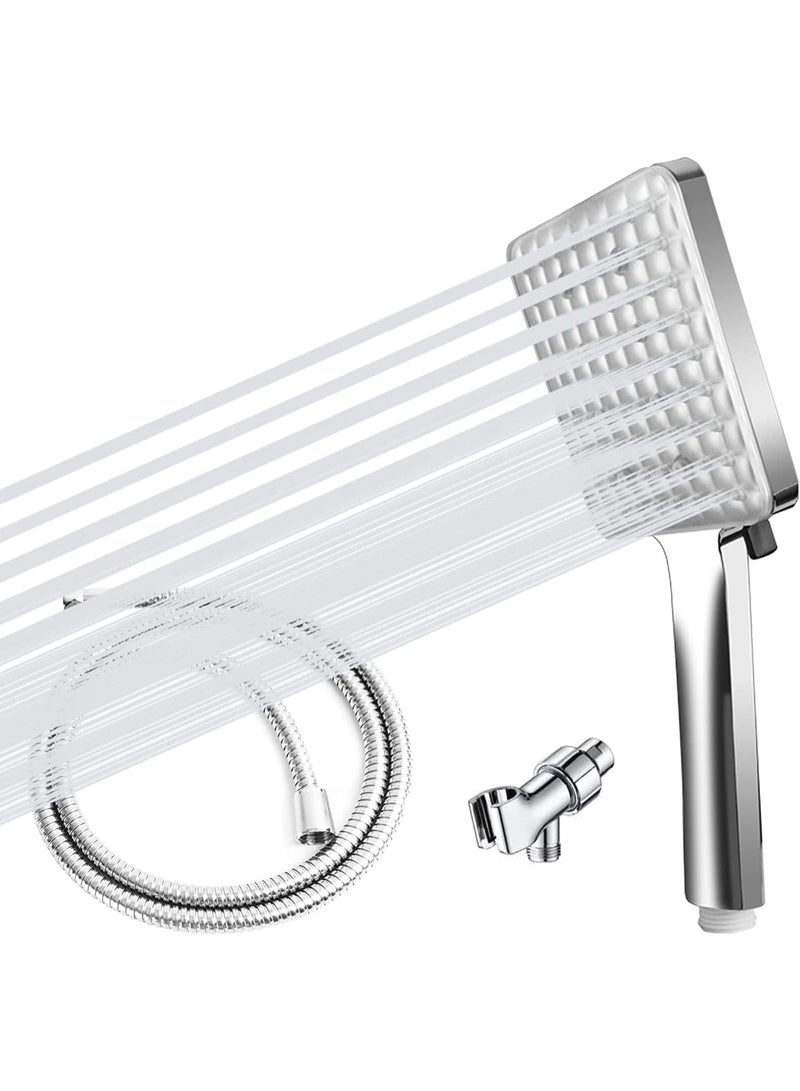 Beauenty High-Pressure Shower Head with 6 Spray Modes and 1.5m Hose - Shower Head Holder Included - Water-Saving Shower Set for Bath Taps - Image 1