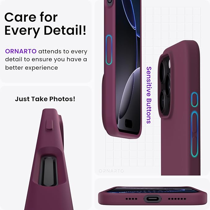 Unipha iPhone 16 Pro Max Silicone Case Burgundy - Image 5