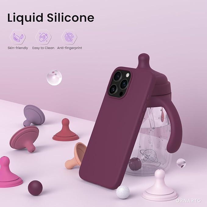Unipha iPhone 16 Pro Max Silicone Case Burgundy - Image 3