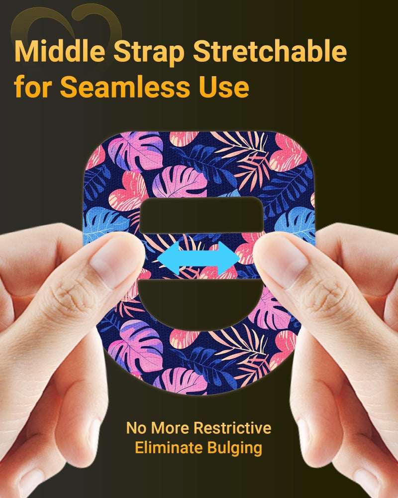 Amolyfe Omnipod 5 Adhesive Patches Waterproof, 20 Pack Amolyfe Omnipod Overpatches with Stretchable Strap, Breathable, Long-Lasting Medical Adhesive, Premium Hinged Tin (Beach Sunset) - Image 3